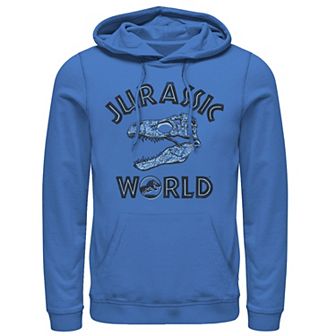Men's Jurassic World Two T-Rex Pattern Skull Hoodie