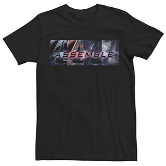 Men's Marvel Avengers: Endgame Assemble Logo Panels Graphic Tee