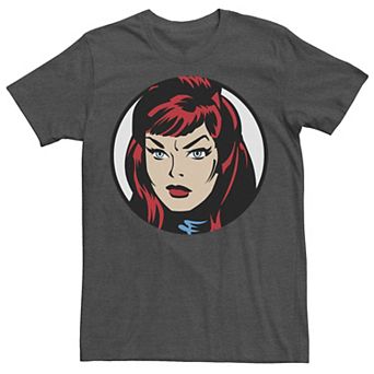 Men's Marvel Black Widow Big Face Graphic Tee
