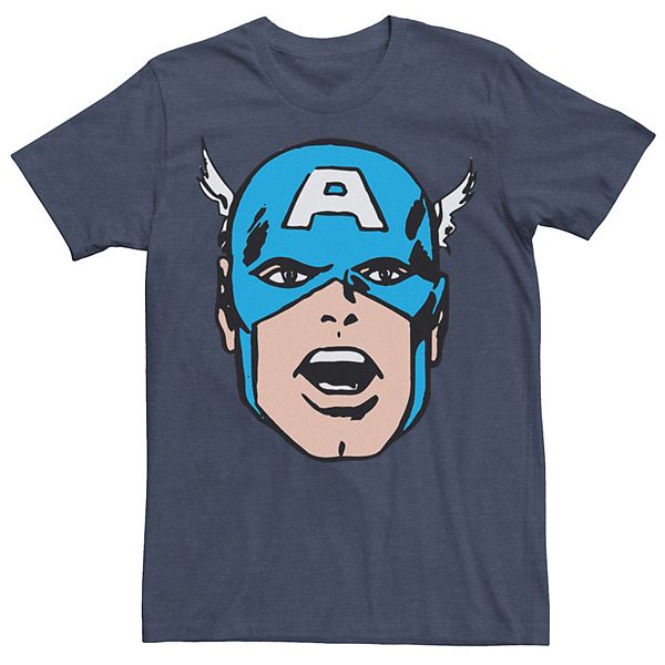 Men's Marvel Captain American Big Face Graphic Tee