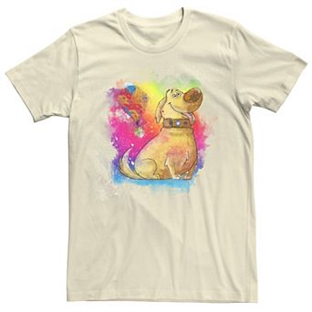 Disney / Pixar's Up Dug Men's Watercolor Rainbow Tee