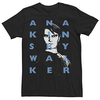 Men's Star Wars: Clone Wars Anakin Skywalker Text Overlay Tee