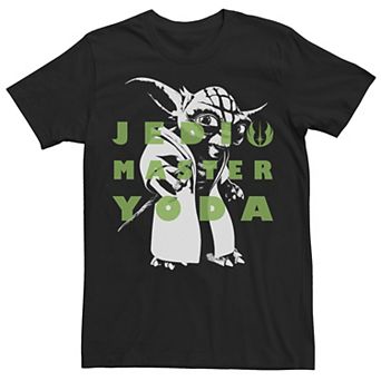 Men's Star Wars: Clone Wars Yoda Jedi Master Text Overlay Tee