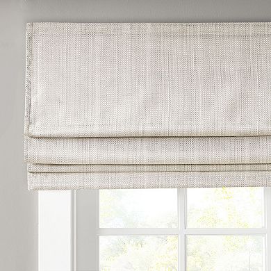 Madison Park Colm Detachable Basketweave Room Darkening Cordless Roman Shade