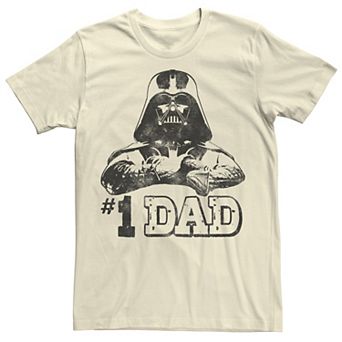 Men's Star Wars Vader #1 Dad Vintage Father's Day Graphic Tee
