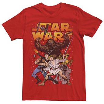 Men's Star Wars Classic Vintage Comic Book Heroes Graphic Tee