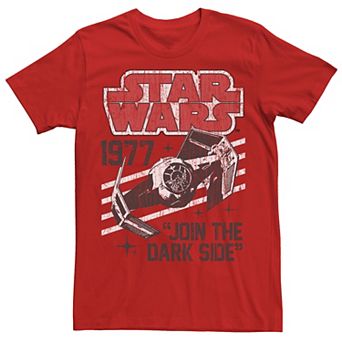 Men's Star Wars Tie Fighter 1977 Logo "Join The Dark Side" Graphic Tee