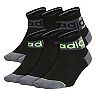 adidas Boys 3-13 Blocked Linear II 6-Pack Quarter Socks