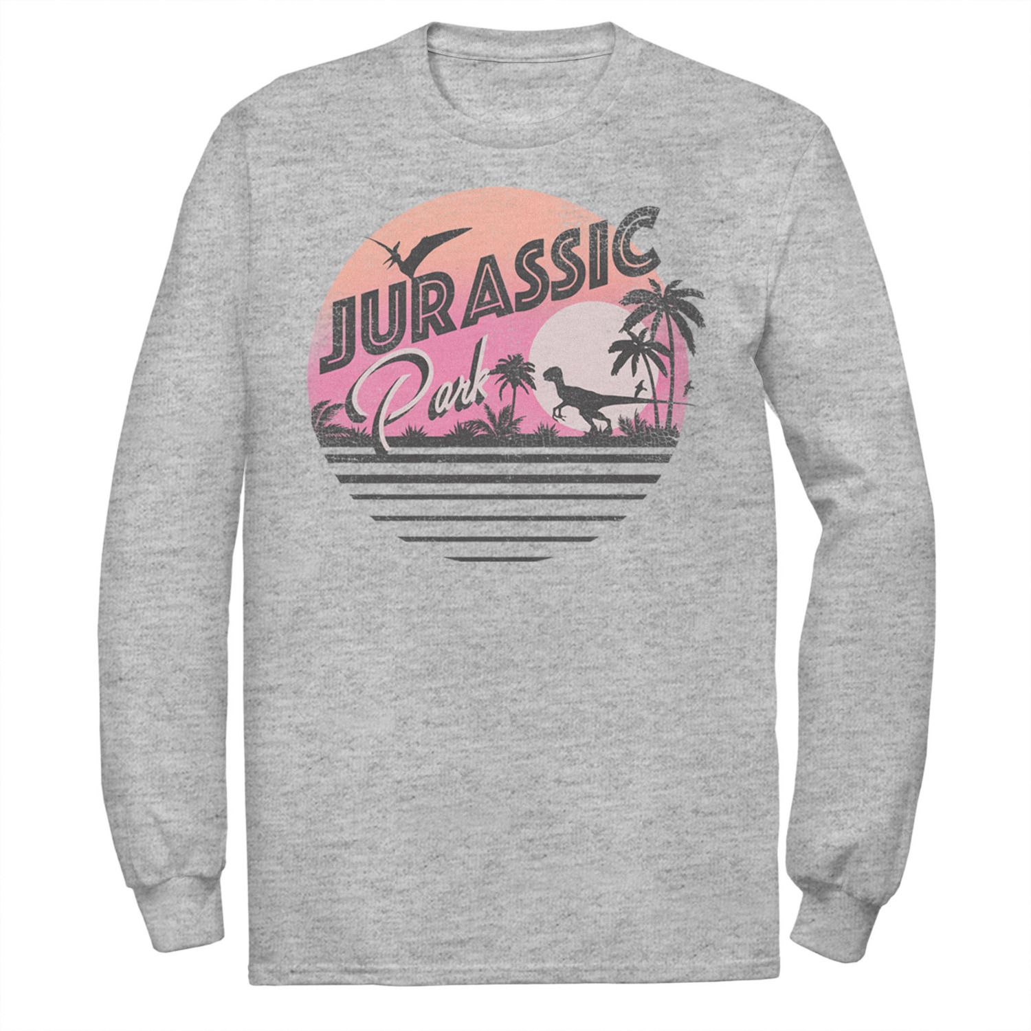Image for Licensed Character Men's Jurassic Park Pink Gradient Sunset Get Wild Graphic Tee at Kohl's.