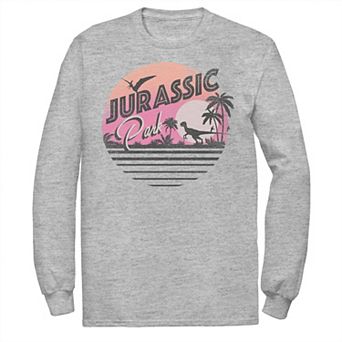 Men's Jurassic Park Pink Gradient Sunset Get Wild Graphic Tee