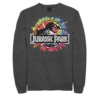 Men's Jurassic Park Classic Logo Tie Dye Fleece Pullover