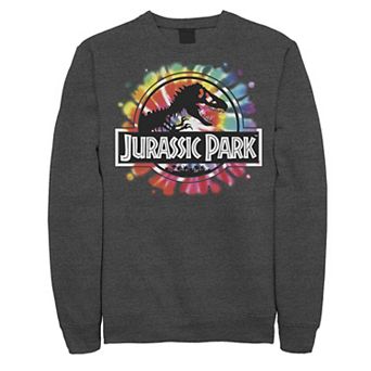 Men's Jurassic Park Classic Logo Tie Dye Fleece Pullover