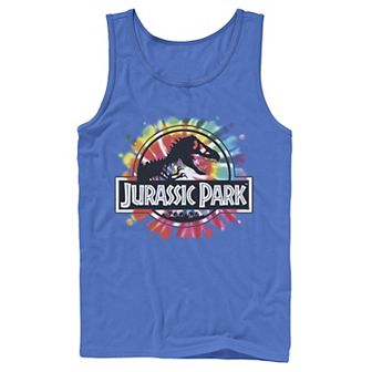 Men's Jurassic Park Classic Logo Tie Dye Graphic Tank Top