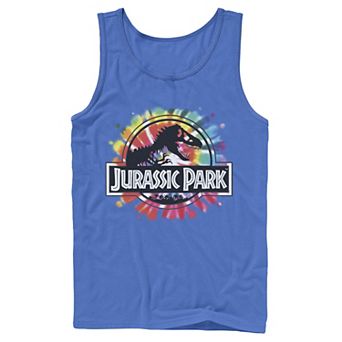 Men's Jurassic Park Classic Logo Tie Dye Graphic Tank Top