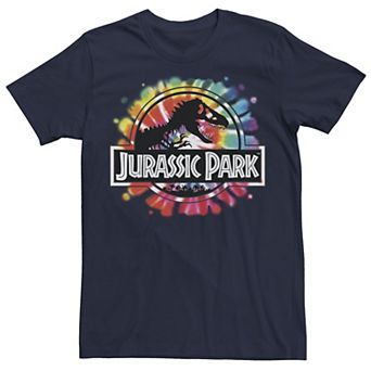 Men's Jurassic Park Classic Logo Tie Dye Graphic Tee