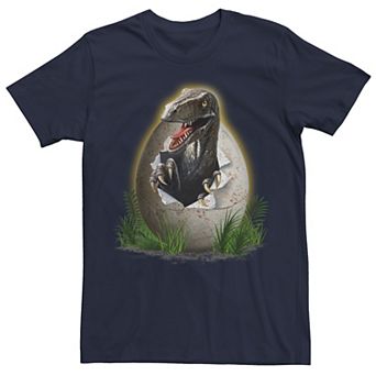 Men's Jurassic Park Raptor Breaking The Egg Graphic Tee