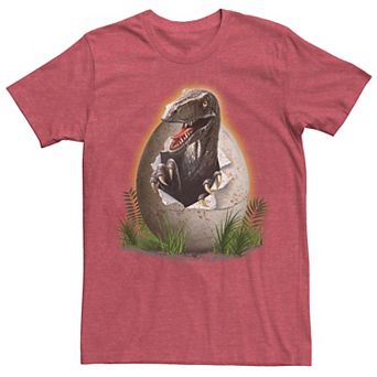 Men's Jurassic Park Raptor Breaking The Egg Graphic Tee