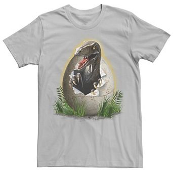 Men's Jurassic Park Raptor Breaking The Egg Graphic Tee