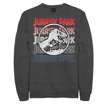 Men's Jurassic Park Red White And Blue Title Graphic Graphic Sweatshirt