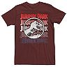 Men's Jurassic Park Red White And Blue Title Graphic Tee