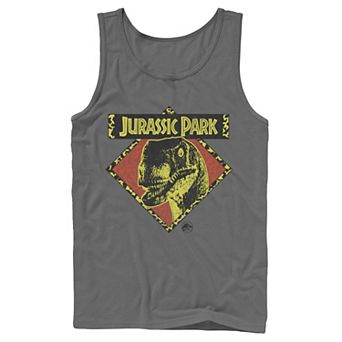 Men's Jurassic Park Distress Raptor Stare Tank Top