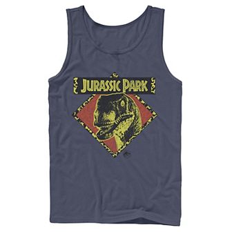 Men's Jurassic Park Distress Raptor Stare Tank Top