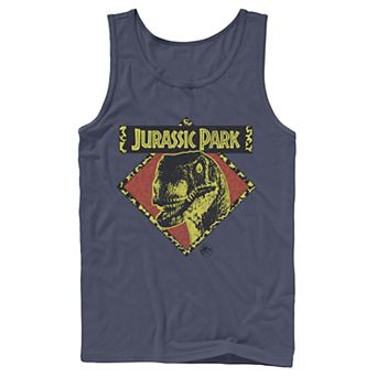 Men's Jurassic Park Distress Raptor Stare Tank Top