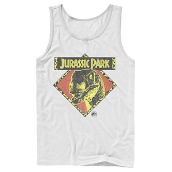Men's Jurassic Park Distress Raptor Stare Tank Top