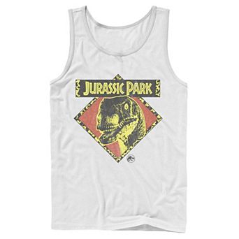 Men's Jurassic Park Distress Raptor Stare Tank Top