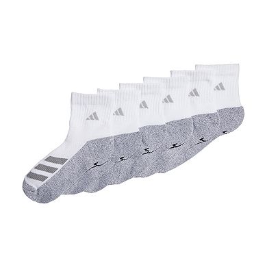 Boy's adidas Cushioned Angle Stripe 6-Pack Quarter Socks