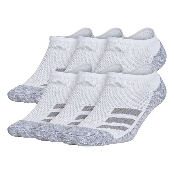 Boy's adidas Cushioned Angle Stripe 6-Pack No Show Socks