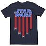 Men's Star Wars Fighter Jets Star Bangled Banner July 4th Graphic Tee
