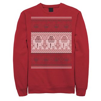 Men's Star Wars R2-D2 Ugly Christmas Sweater Rebel Fleece Pullover