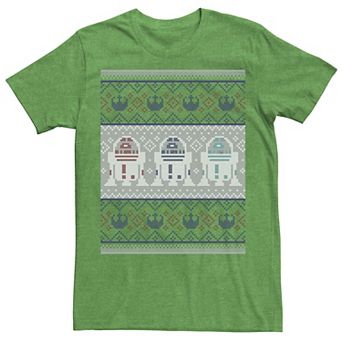 Men's Star Wars R2-D2 Ugly Christmas Sweater Rebel Graphic Tee