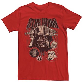 Men's Star Wars Darth Vader Empire Circle Portraits Graphic Tee