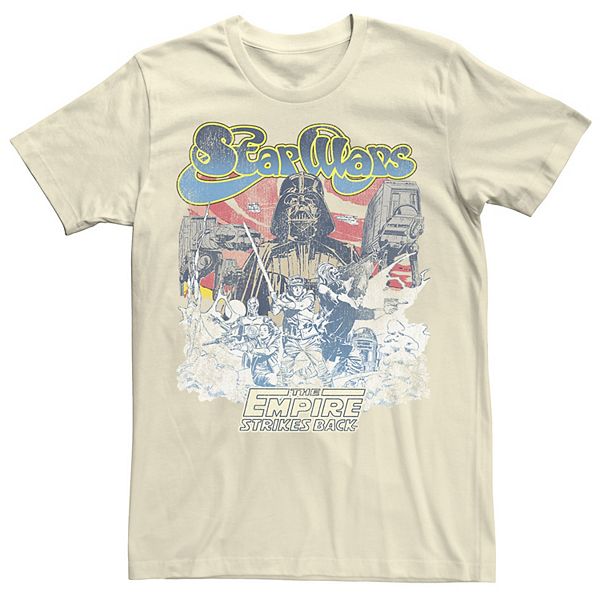 Men's Star Wars Retro 70's Battle Of Hoth Vader and Rebels Graphic Tee