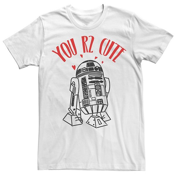 Mens Star Wars R2 D2 You Are Too Cute Graphic Tee 6514