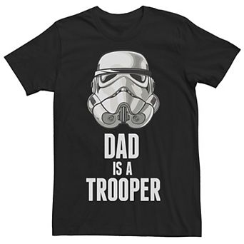 Men's Star Wars Stormtrooper Dad Is A Trooper Graphic Tee