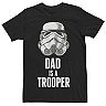 Men's Star Wars Stormtrooper Dad Is A Trooper Graphic Tee