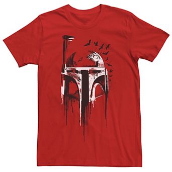 Men's Star Wars Halloween Boba Fett Drip Portrait Graphic Tee