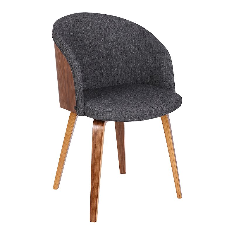 Armen Living Alpine Mid-Century Dining Chair, Grey