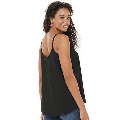 Juniors Pink Republic Layering Woven Tank Top
