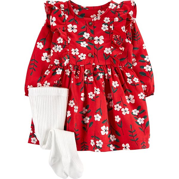 Details about   NEW CARTERS BABY GIRLS 2 PIECE SET DRESS WITH TIGHTS VARIOUS SIZES 