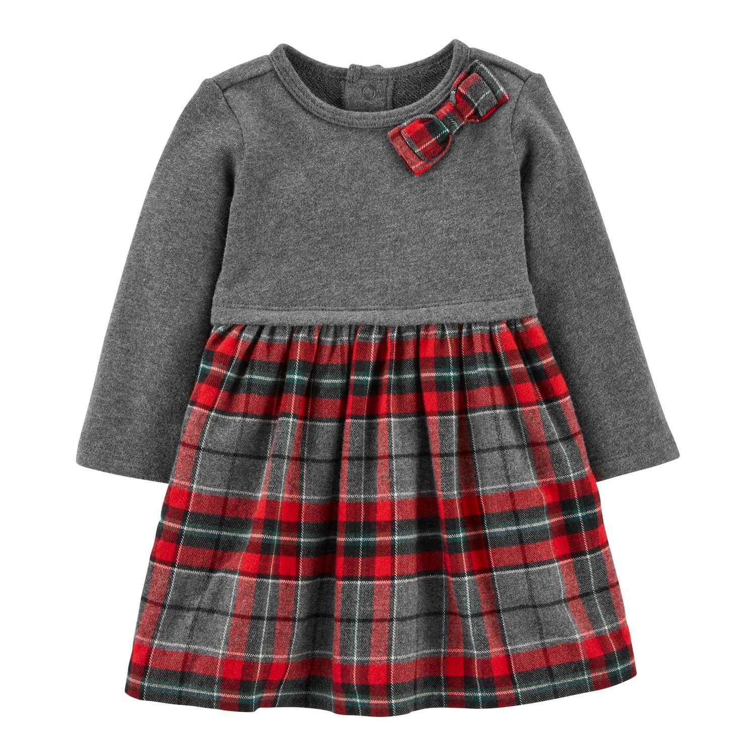 red plaid holiday dress