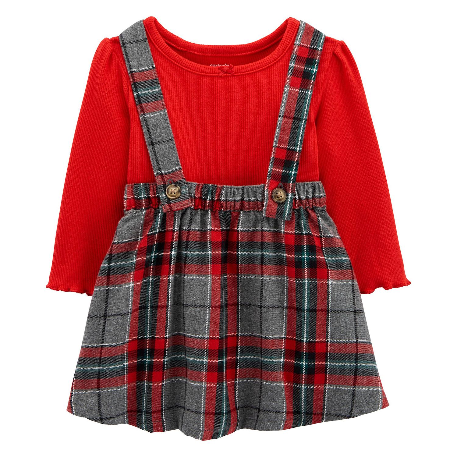 plaid baby christmas dress