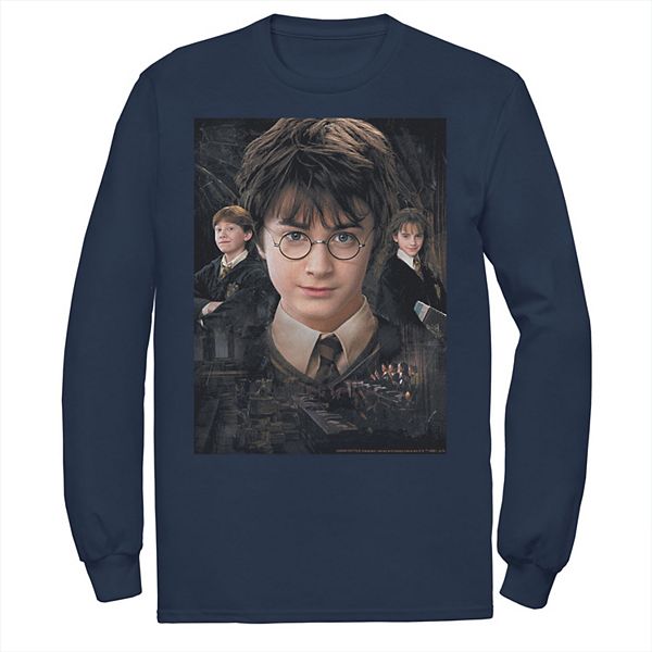 Men's Harry Potter Chamber Of Secrets Harry Ron Hermione Poster Tee