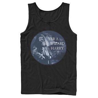 Men's Harry Potter Hagrid Yer A Wizard Harry Portrait Graphic Tank Top