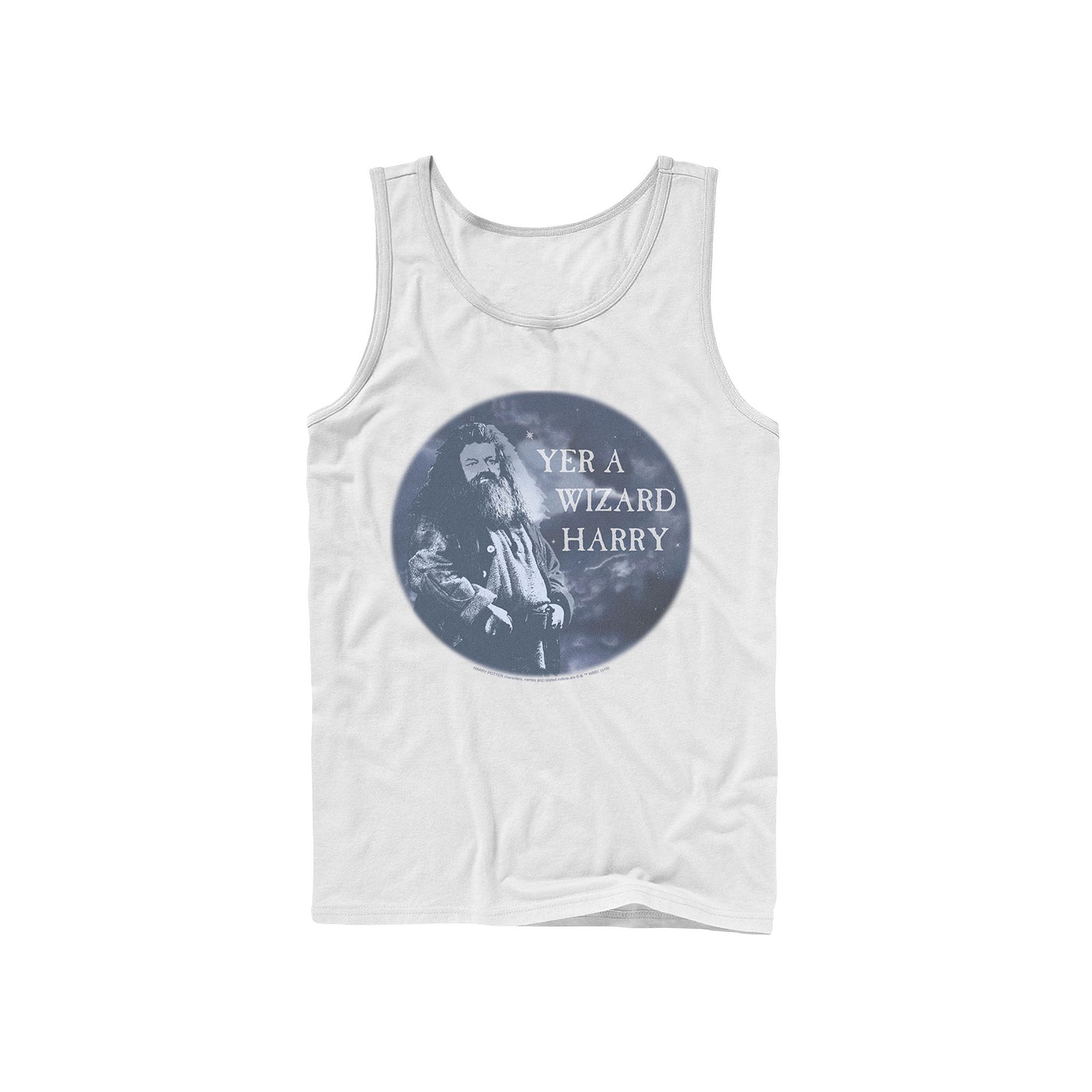 Mens Harry Potter Hagrid Yer A Wizard Harry Portrait Graphic Tank Top, Siz