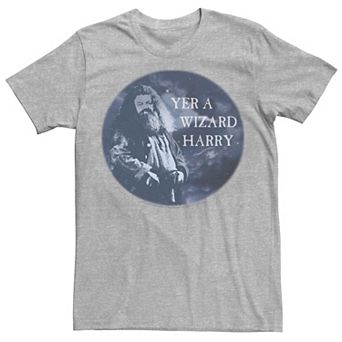 Men's Harry Potter Hagrid Yer A Wizard Harry Portrait Graphic Tee
