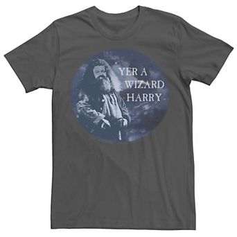 Men's Harry Potter Hagrid Yer A Wizard Harry Portrait Graphic Tee
